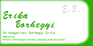 erika borhegyi business card